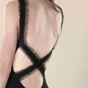 Just a Corpse Eleanor cross back leotard